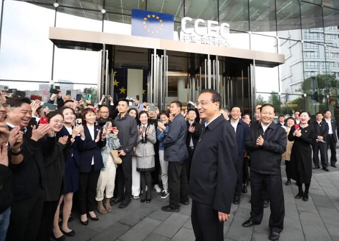 总理到成都调查，由JDB电子财神捕鱼设计及施工的中国-欧洲中心展厅火了